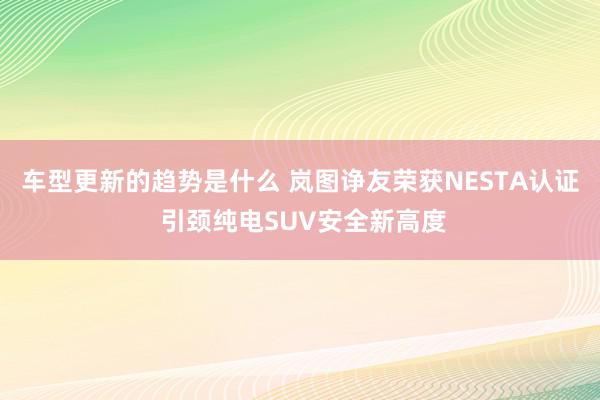 车型更新的趋势是什么 岚图诤友荣获NESTA认证 引颈纯电SUV安全新高度